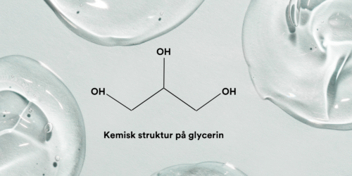 Glyseriinin kemiallinen rakenne kuplien keskellä